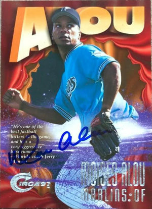 Moises Alou Signed 1997 Circa Baseball Card - Florida Marlins