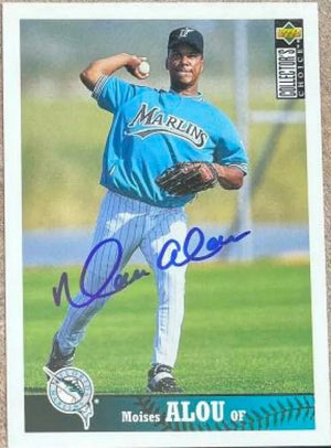 Moises Alou Signed 1997 Collector's Choice Baseball Card - Florida Marlins