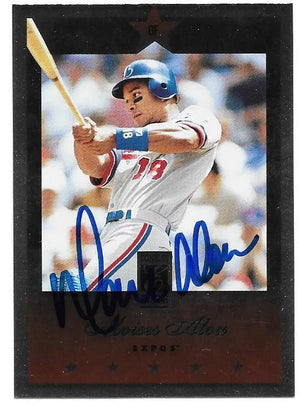 Moises Alou Signed 1997 Donruss Elite Baseball Card - Montreal Expos - PastPros