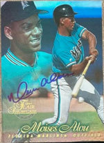 Moises Alou Signed 1997 Flair Showcase - Row 1 (Grace) Baseball Card - Florida Marlins