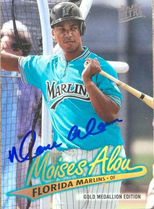 Moises Alou Signed 1997 Fleer Ultra Gold Medallion Baseball Card - Florida Marlins - PastPros