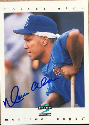 Moises Alou Signed 1997 Score Baseball Card - Montreal Expos - PastPros