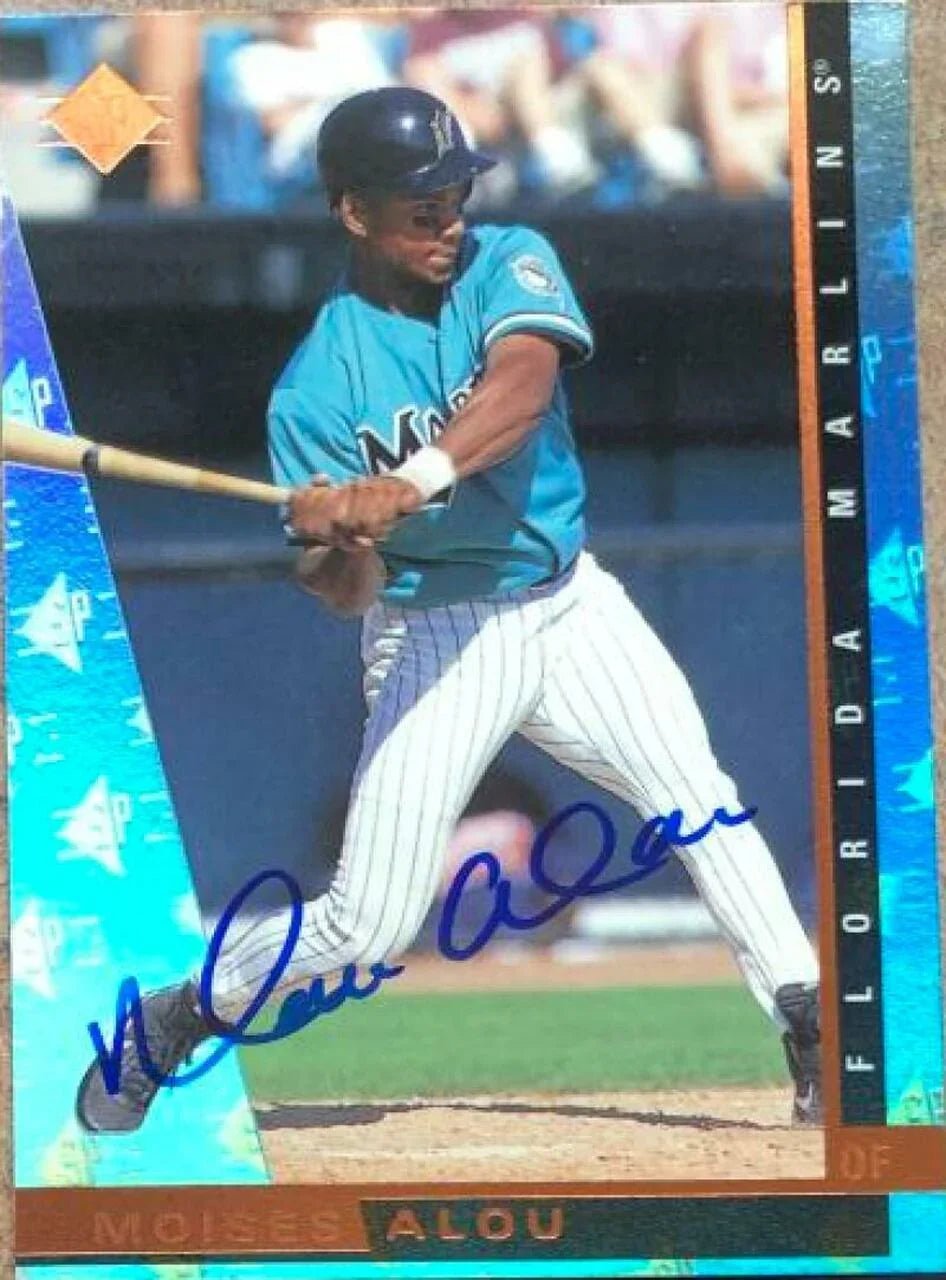 Moises Alou Signed 1997 SP Baseball Card - Florida Marlins