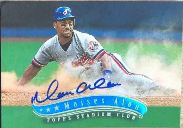 Moises Alou Signed 1997 Stadium Club Baseball Card - Montreal Expos