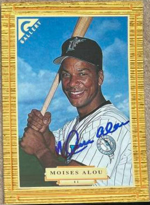 Moises Alou Signed 1997 Topps Gallery Baseball Card - Florida Marlins - PastPros