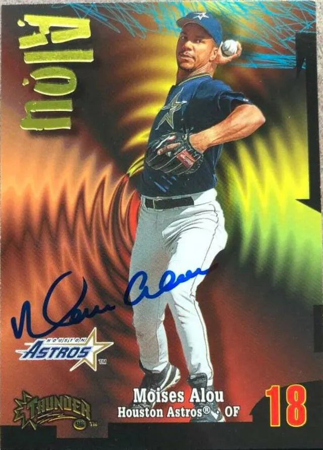 Moises Alou Signed 1998 Circa Thunder Baseball Card - Houston Astros
