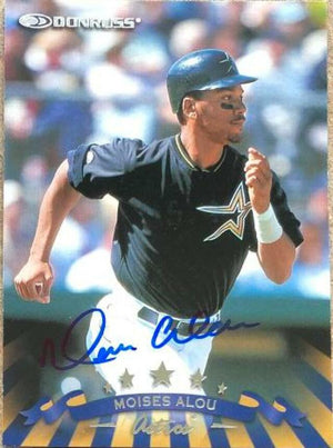 Moises Alou Signed 1998 Donruss Baseball Card - Houston Astros - PastPros