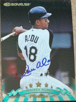 Moises Alou Signed 1998 Donruss Collections Baseball Card - Florida Marlins