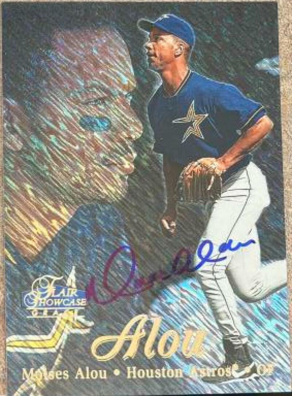 Moises Alou Signed 1998 Flair Showcase - Row 1 (Grace) Baseball Card - Houston Astros - PastPros