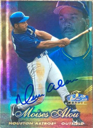 Moises Alou Signed 1998 Flair Showcase Row 2 Baseball Card - Houston Astros - PastPros