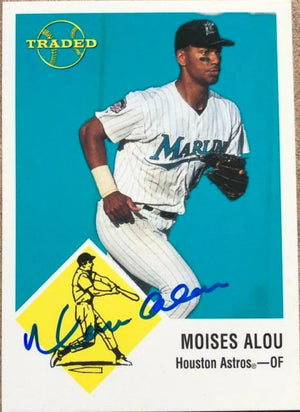 Moises Alou Signed 1998 Fleer Tradition Vintage Baseball Card - Houston Astros - #24