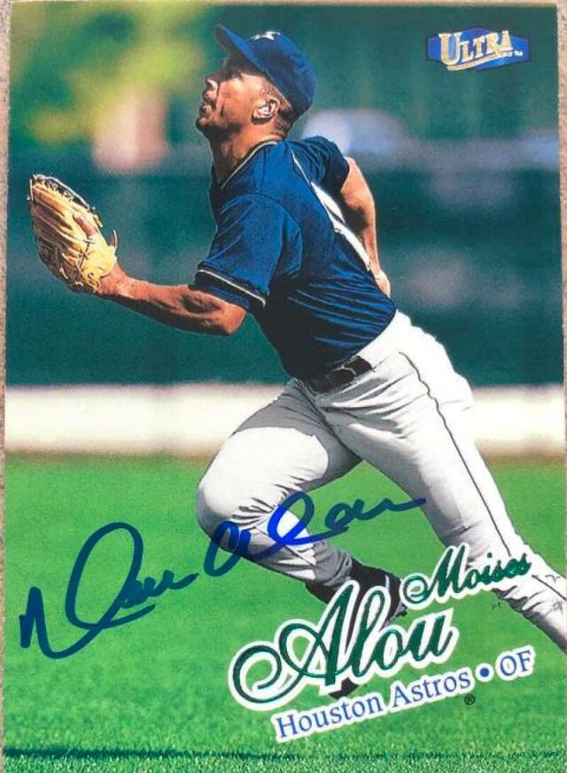 Moises Alou Signed 1998 Fleer Ultra Baseball Card - Houston Astros - PastPros