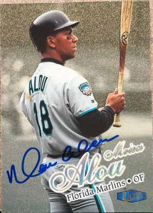 Moises Alou Signed 1998 Fleer Ultra Gold Medallion Baseball Card - Florida Marlins
