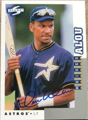 Moises Alou Signed 1998 Score Rookie & Traded Baseball Card - Houston Astros - PastPros