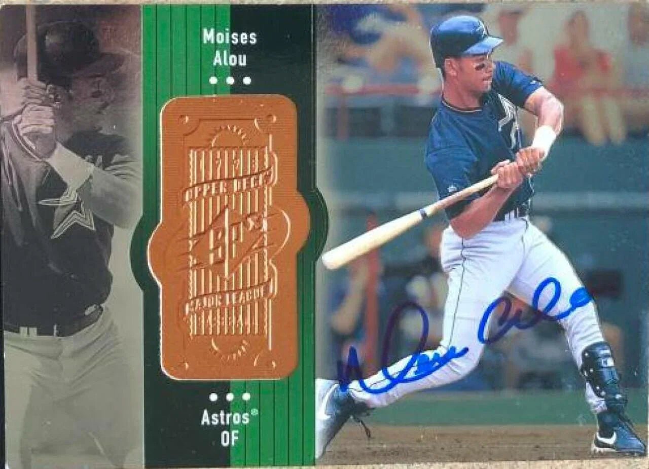Moises Alou Signed 1998 SPx Finite Baseball Card - Houston Astros