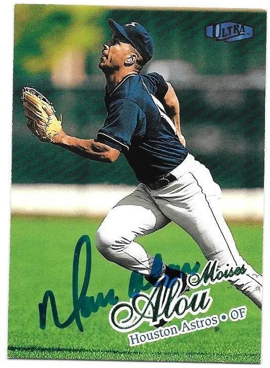 Moises Alou Signed 1998 Ultra Baseball Card - Houston Astros