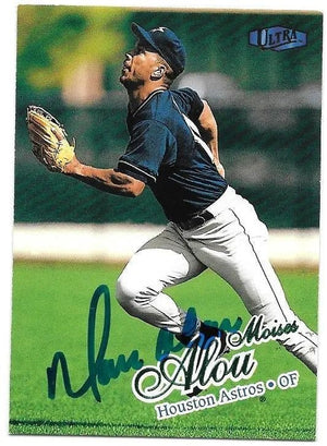 Moises Alou Signed 1998 Ultra Baseball Card - Houston Astros