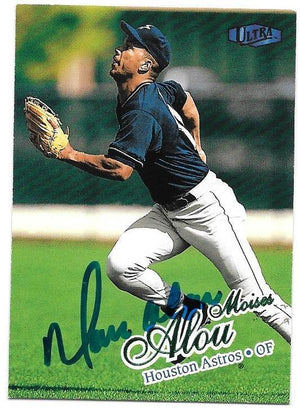 Moises Alou Signed 1998 Ultra Baseball Card - Houston Astros - PastPros