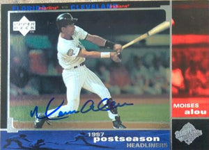 Moises Alou Signed 1998 Upper Deck Baseball Card - Florida Marlins - World Series - PastPros