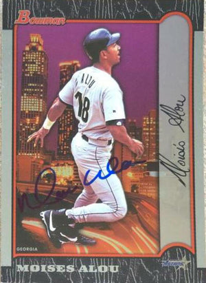 Moises Alou Signed 1999 Bowman International Baseball Card - Houston Astros - PastPros