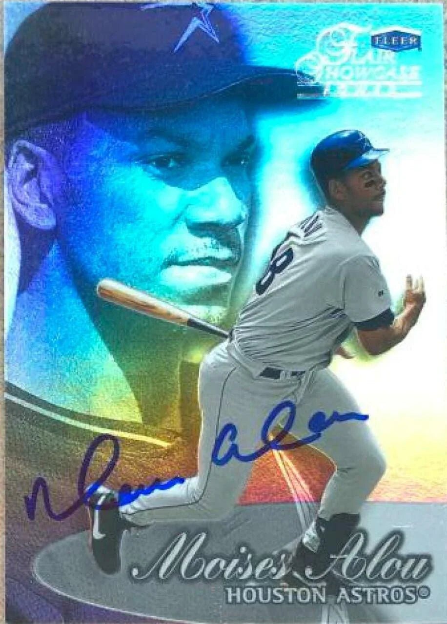 Moises Alou Signed 1999 Flair Showcase Row 3 Baseball Card - Houston Astros