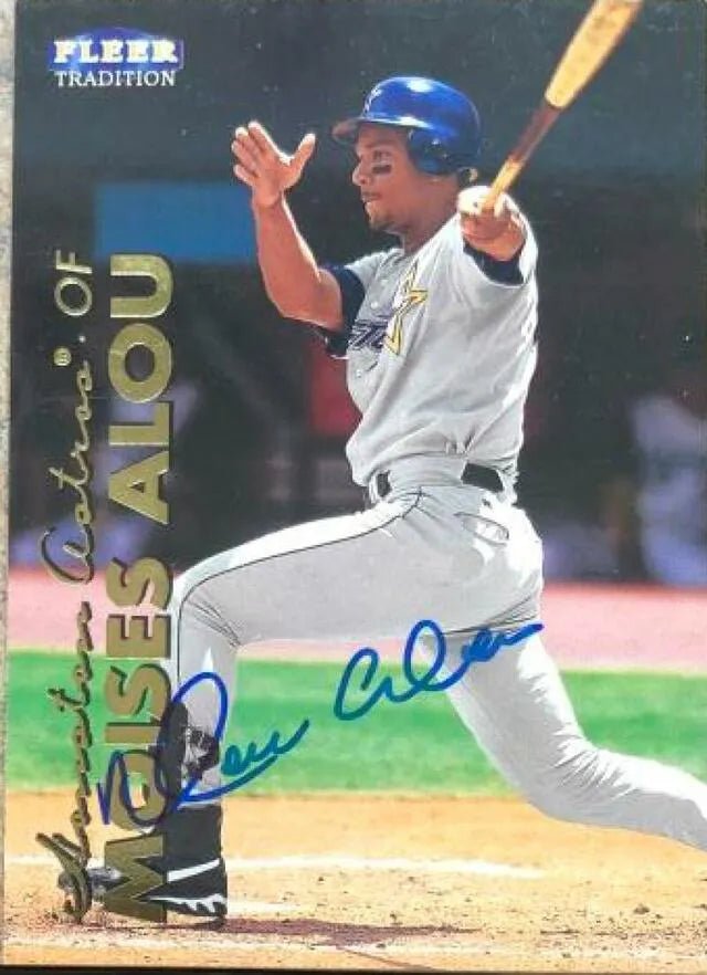Moises Alou Signed 1999 Fleer Tradition Baseball Card - Houston Astros