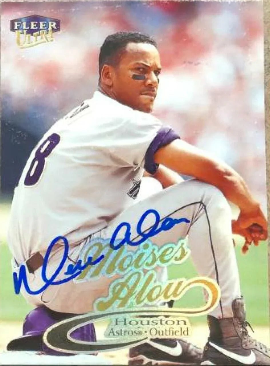 Moises Alou Signed 1999 Fleer Ultra Baseball Card - Houston Astros