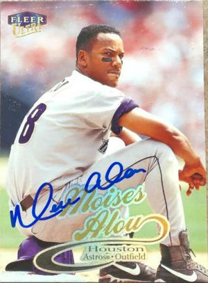 Moises Alou Signed 1999 Fleer Ultra Baseball Card - Houston Astros - PastPros
