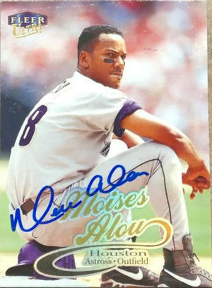 Moises Alou Signed 1999 Fleer Ultra Baseball Card - Houston Astros - PastPros