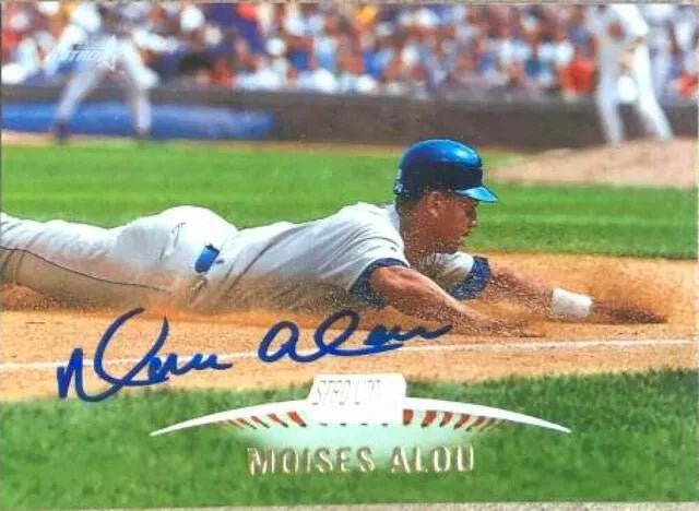 Moises Alou Signed 1999 Stadium Club Baseball Card - Houston Astros