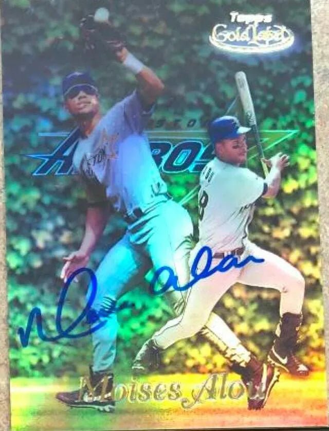 Moises Alou Signed 1999 Topps Gold Label Baseball Card - Houston Astros