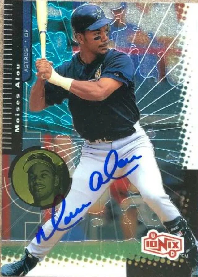 Moises Alou Signed 1999 Upper Deck Ionix Baseball Card - Houston Astros