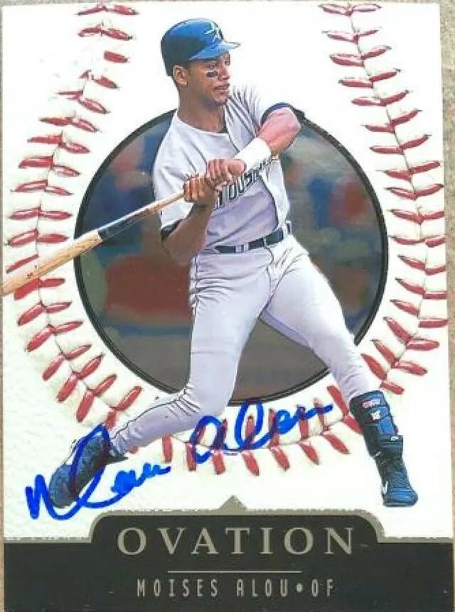 Moises Alou Signed 1999 Upper Deck Ovation Baseball Card - Houston Astros