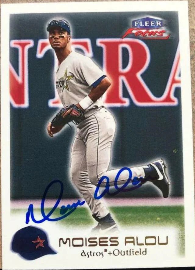 Moises Alou Signed 2000 Fleer Focus Baseball Card - Houston Astros