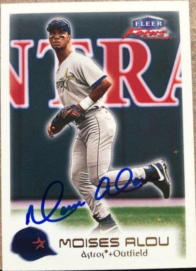 Moises Alou Signed 2000 Fleer Focus Baseball Card - Houston Astros - PastPros