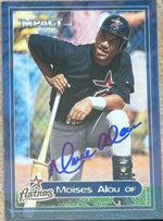 Moises Alou Signed 2000 Fleer Impact Baseball Card - Houston Astros
