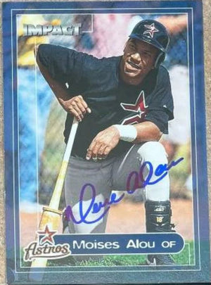 Moises Alou Signed 2000 Fleer Impact Baseball Card - Houston Astros