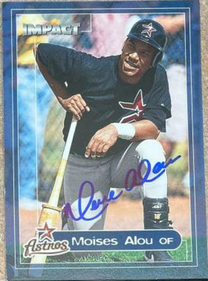 Moises Alou Signed 2000 Fleer Impact Baseball Card - Houston Astros - PastPros