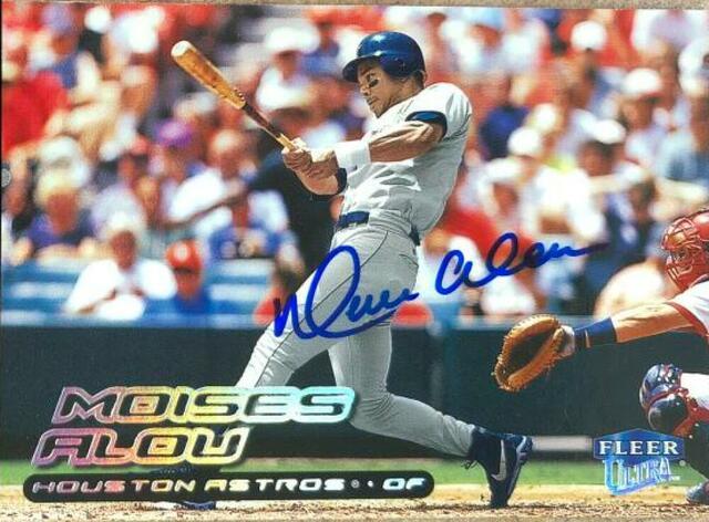 Moises Alou Signed 2000 Fleer Ultra Baseball Card - Houston Astros - PastPros