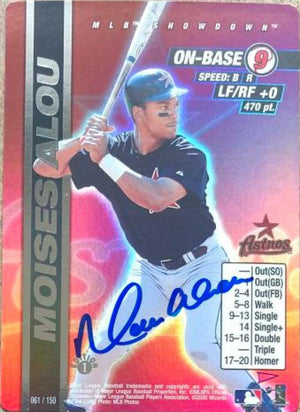 Moises Alou Signed 2000 MLB Showdown Pennant Run First Edition FOIL Baseball Card - Houston Astros - PastPros