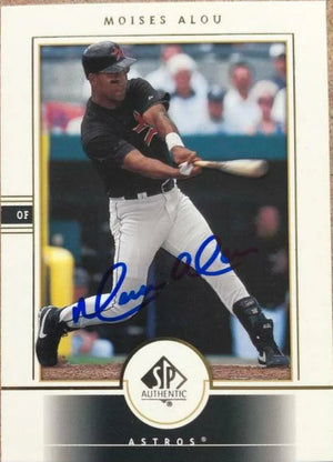 Moises Alou Signed 2000 SP Authentic Baseball Card - Houston Astros