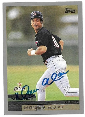Moises Alou Signed 2000 Topps Baseball Card - Houston Astros