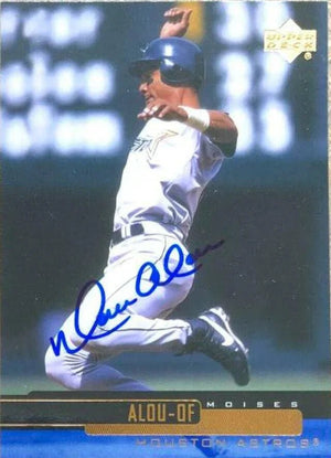 Moises Alou Signed 2000 Upper Deck Baseball Card - Houston Astros