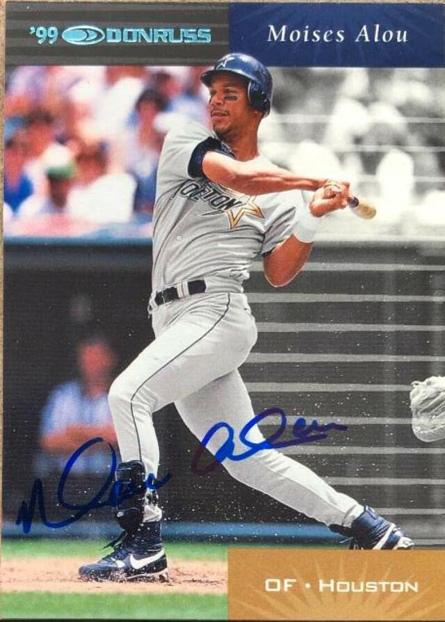 Moises Alou Signed 2001 Donruss - 1999 Retro Baseball Card - Houston Astros - PastPros
