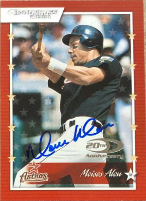 Moises Alou Signed 2001 Donruss Baseball Card - Houston Astros - PastPros