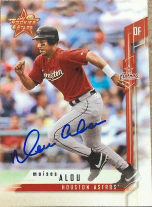 Moises Alou Signed 2001 Leaf Rookies & Stars Baseball Card - Houston Astros