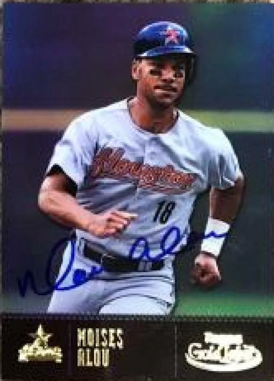 Moises Alou Signed 2001 Topps Gold Label Class 1 Baseball Card - Houston Astros
