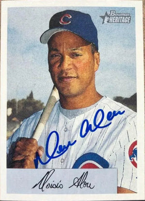 Moises Alou Signed 2002 Bowman Heritage Baseball Card - Chicago Cubs