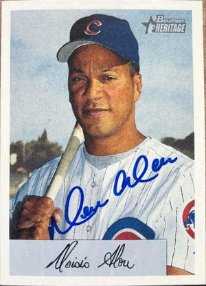 Moises Alou Signed 2002 Bowman Heritage Baseball Card - Chicago Cubs - PastPros