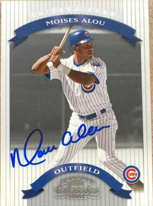 Moises Alou Signed 2002 Donruss Classics Baseball Card - Chicago Cubs